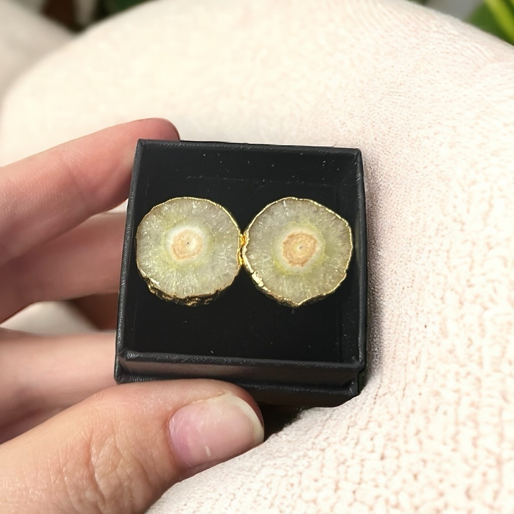 Yellow Solar Quartz Cufflinks